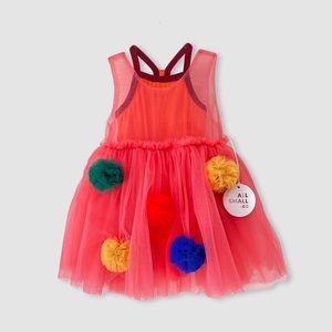 ALL SMALL CO. Pom Pom Tutu Dress